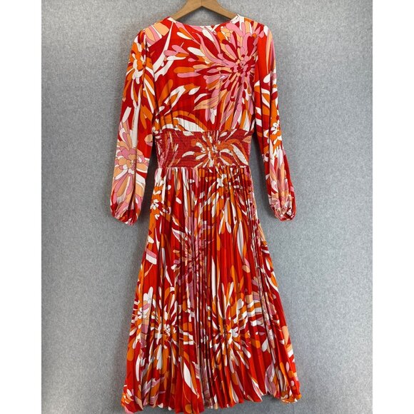 Traffic People Womens Maxi Dress A Line Smocked‎ Groovy Floral VNeck Size Large - Picture 7 of 16